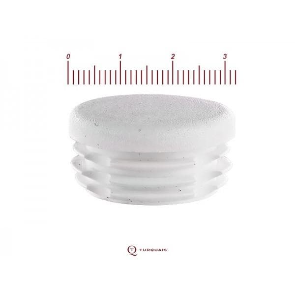 Embout Rond À Ailettes Plastique Blanc
