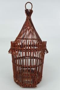 Cage ronde osier brut