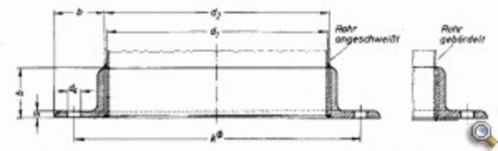 Winkelflansche DIN 24155