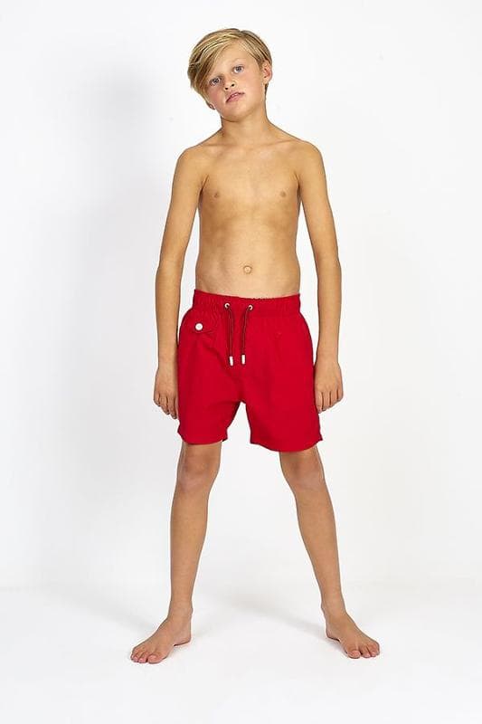 BOYS CONTRAST DRAWSTRING SWIM TRUNKS