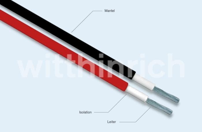 Solarkabel; 2 Adern; armiert; mit besonderem Schutz
