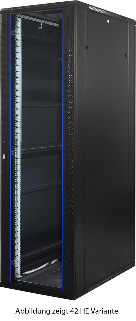 server cabinet with glass door