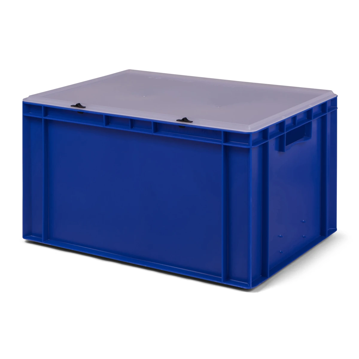 Euro transport stacker K-TK 600/320-t, 600x400x320/331 mm (LxWxH), with lid, transparent, 61 liters, made of PP