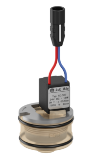 acentric cartridge valve, monostable