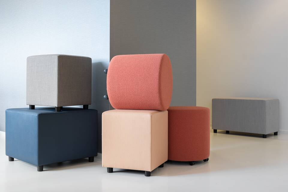office pouffes and stools