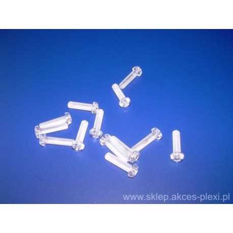 4x12 mm transparent PLEXI screw