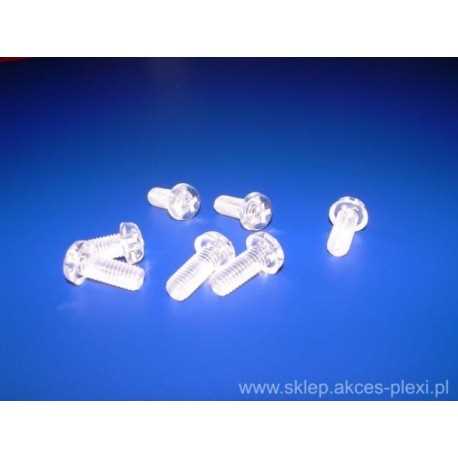 4x18 mm şeffaf PLEXI vida