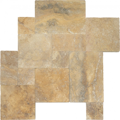 Yellow Travertine CC Tumbled Pattern Set