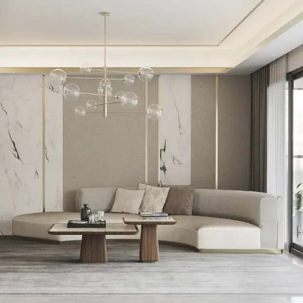 Semicircular sofa leaf