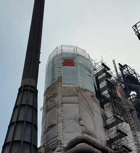 Installation and rental of industrial scaffolding