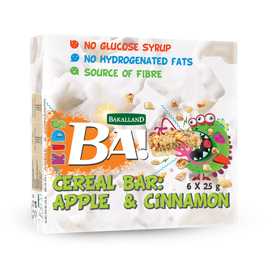 BA! ÇOCUK Tahıl Barı: Elma ve Tarçın (6 x 25 g)