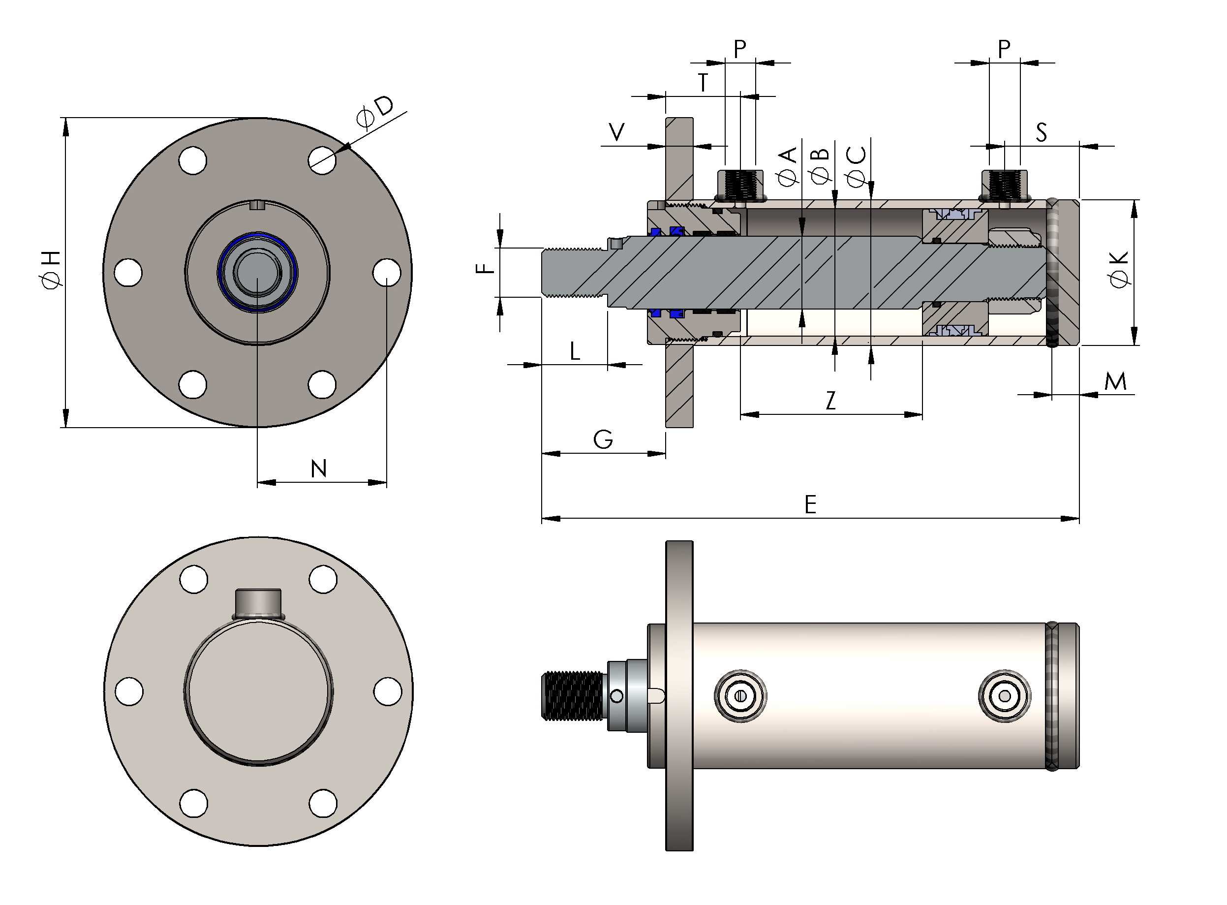 FRONT FLANGE CYLINDERS