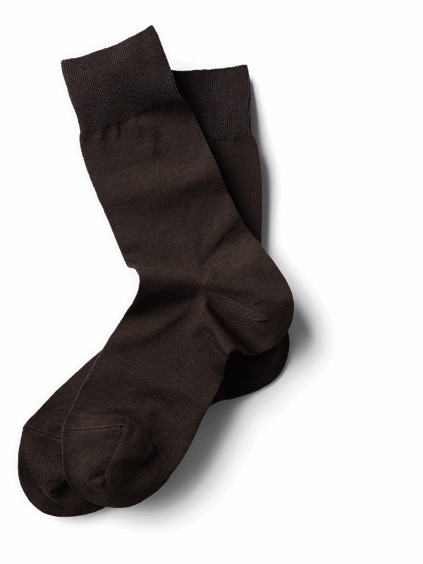 Деловые легкие носки в коричневом цвете