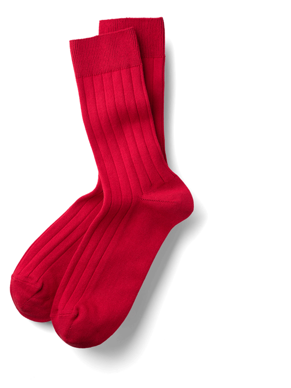Классические носки для теленка в красном цвете