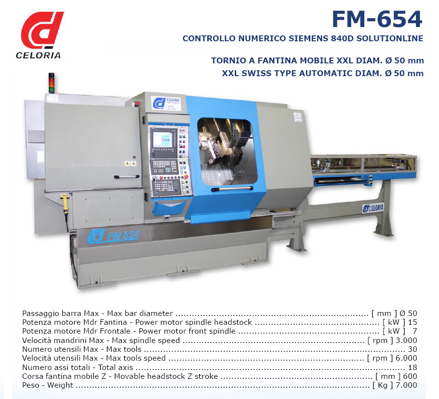 Kayar baslikli CNC torna makineleri