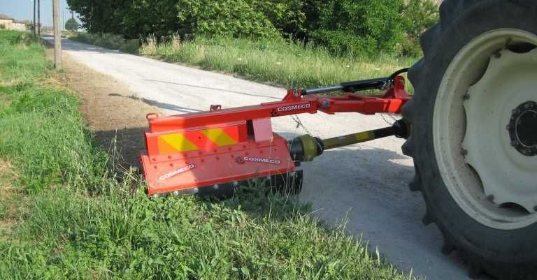 Rotary tiller for roads and nurseries