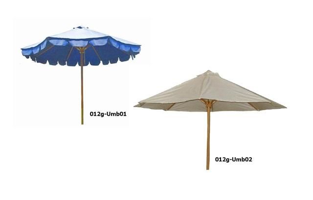 Sun umbrella - between teak and canvas