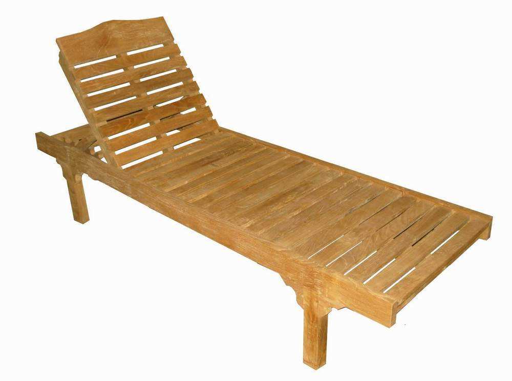 TEAK SUNBED LOUNGER 