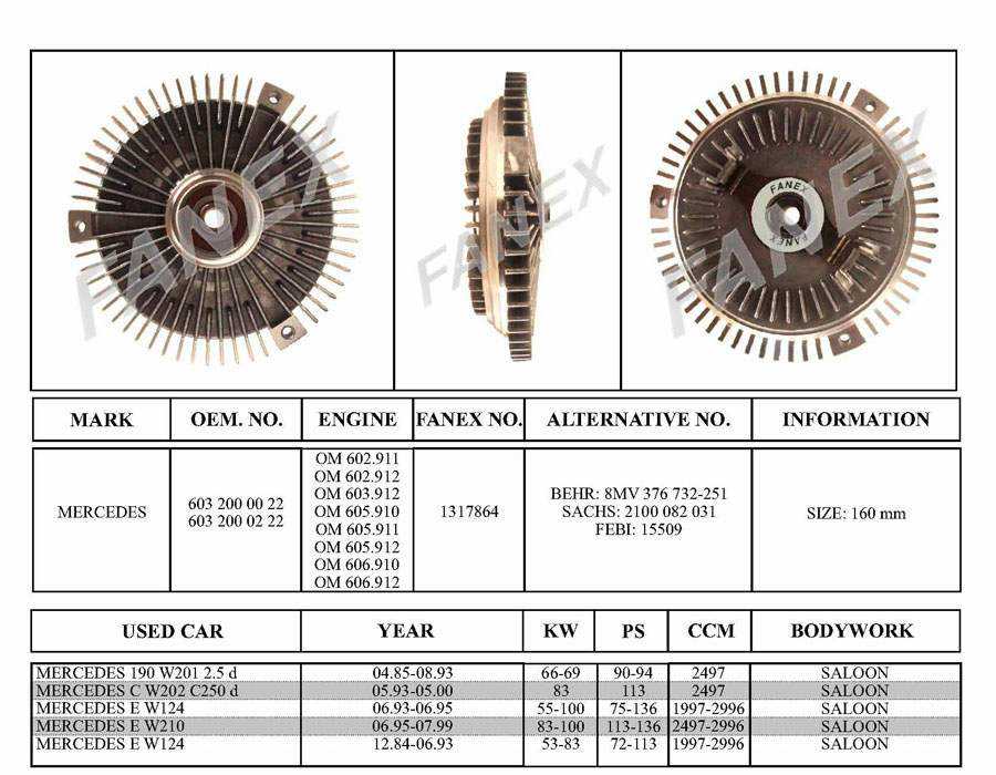 MERCEDES    Fan Clutch - 603 200 00 22 / 603 200 02 22