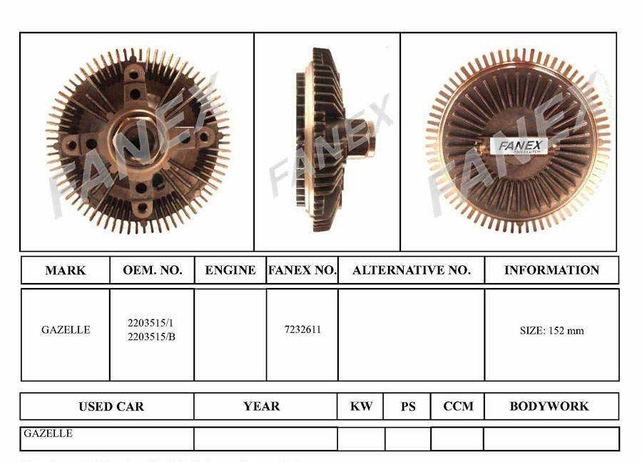  Fan Clutch  GAZELLE - 2203215-1 / 2203515-B