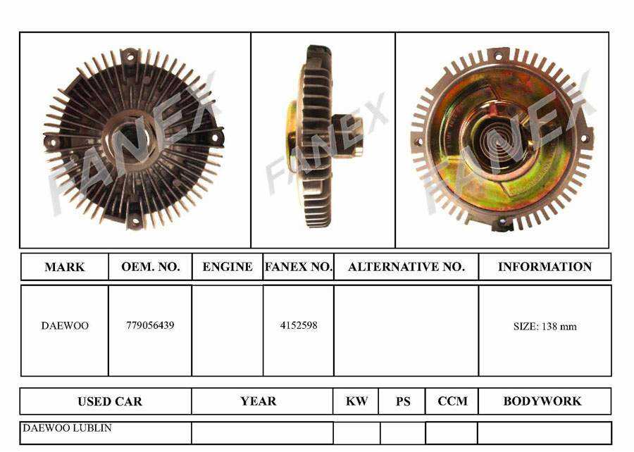 DAEWOO   Fan Clutch- 779056439