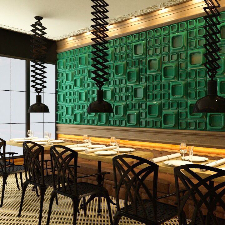 HAND MADE INTERIOR DECOR CERAMIC WALL TILE
