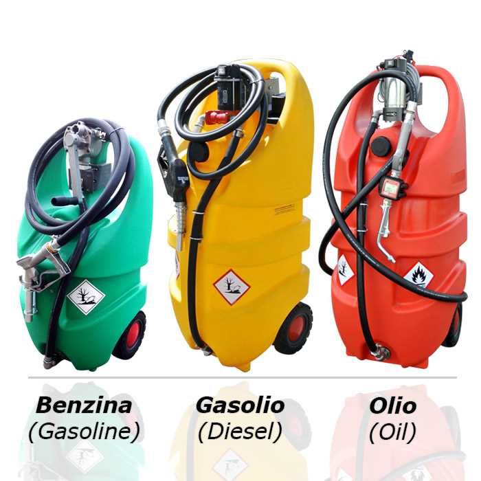 Polyethylene mobile tanks for Diesel, gasoline and oil transport