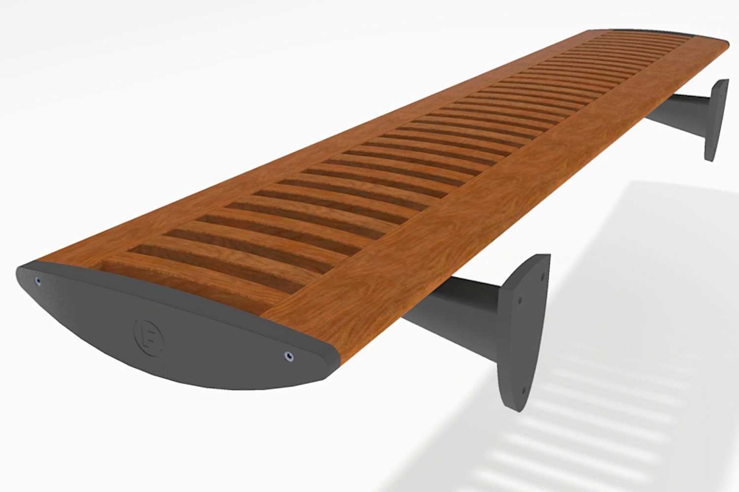 Wood FOIL Wall Mounted Bench