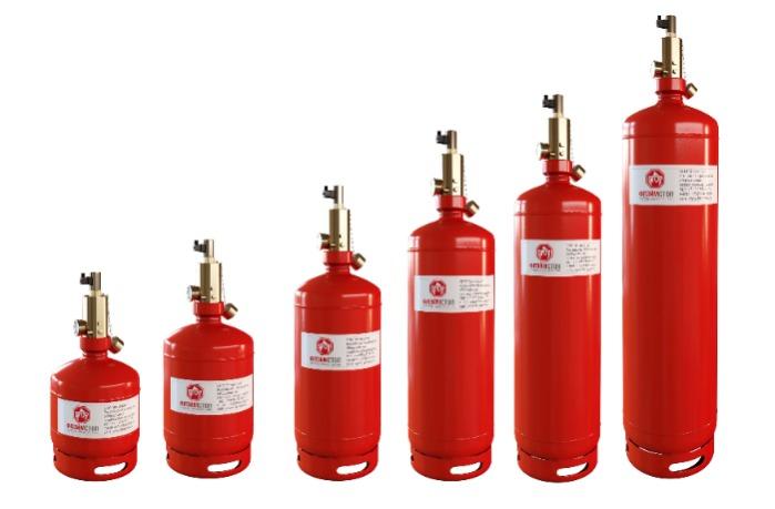 Gas fire extinguishing modules