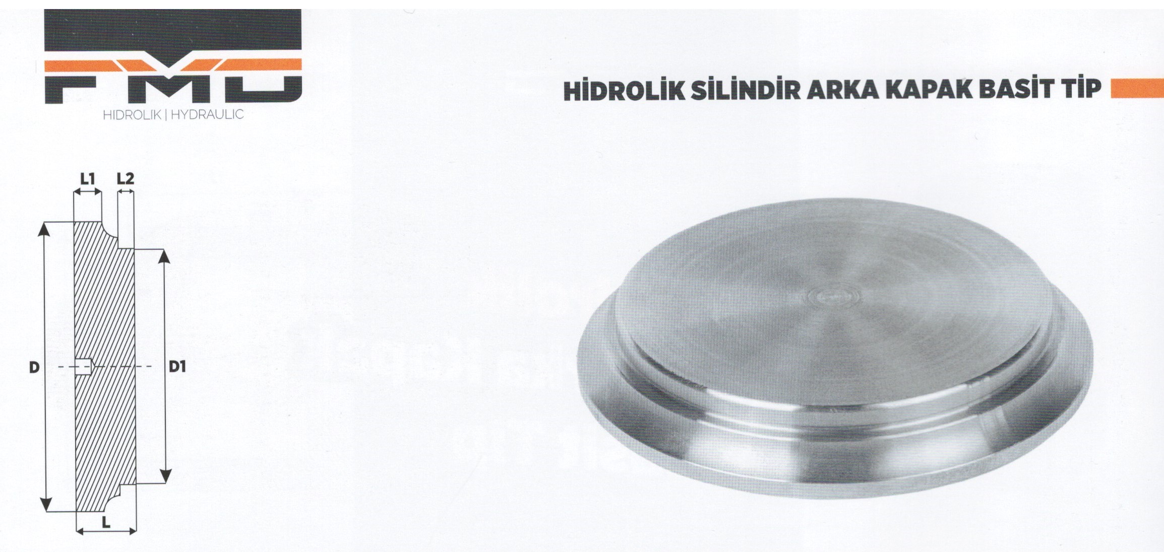 hidrolik silindir basit tip arka kapak