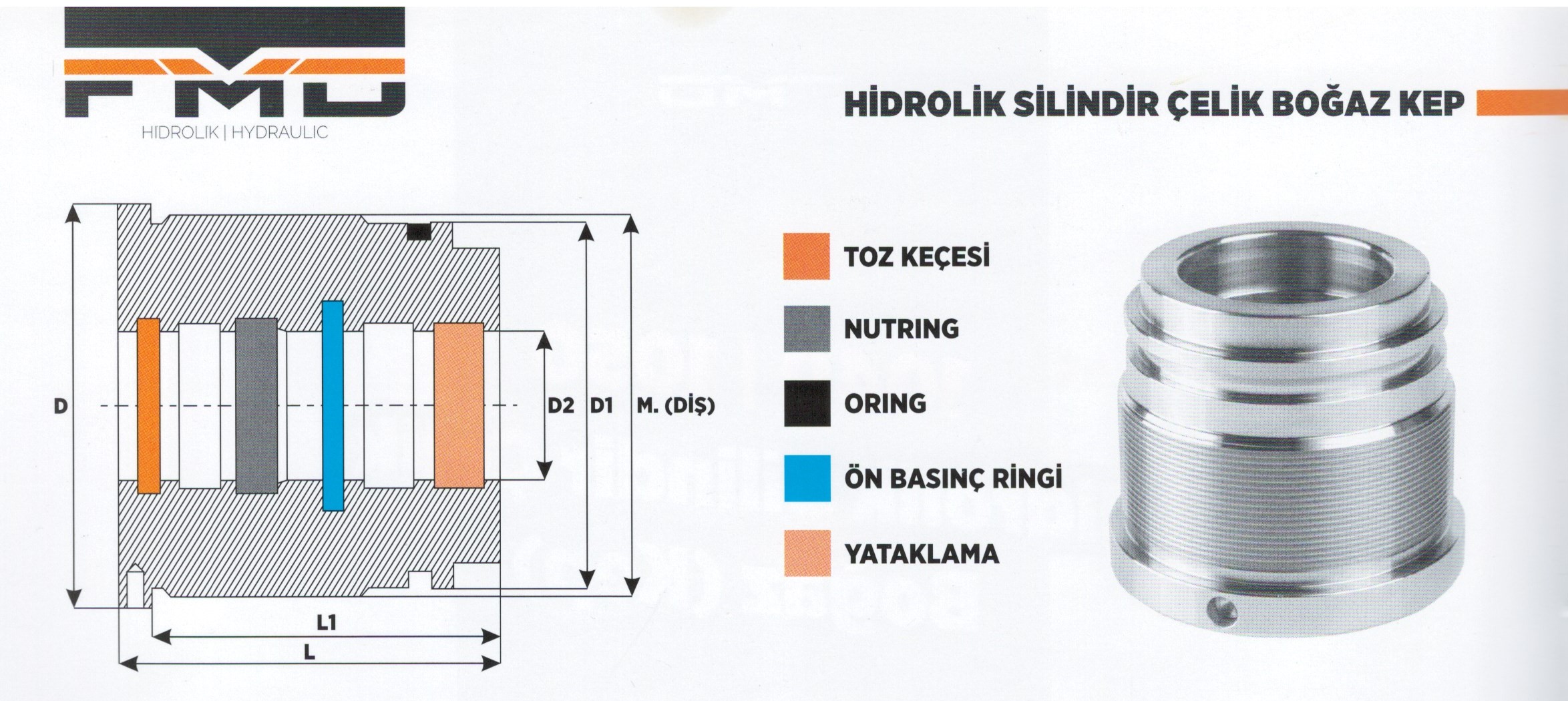 hidrolik silindir çelik boğaz