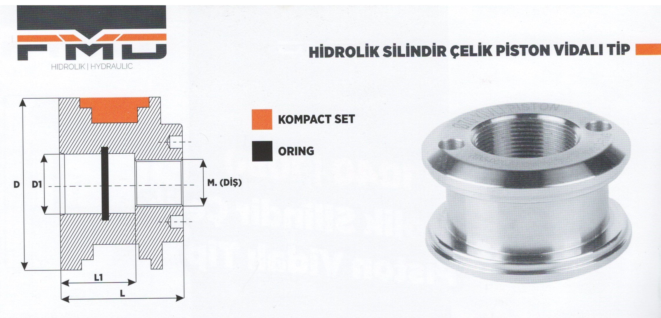 hidrolik silindir vidalı piston