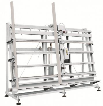 BV6 Liftable vertical bench for controlling and glazing frames up to 2400 mm wide