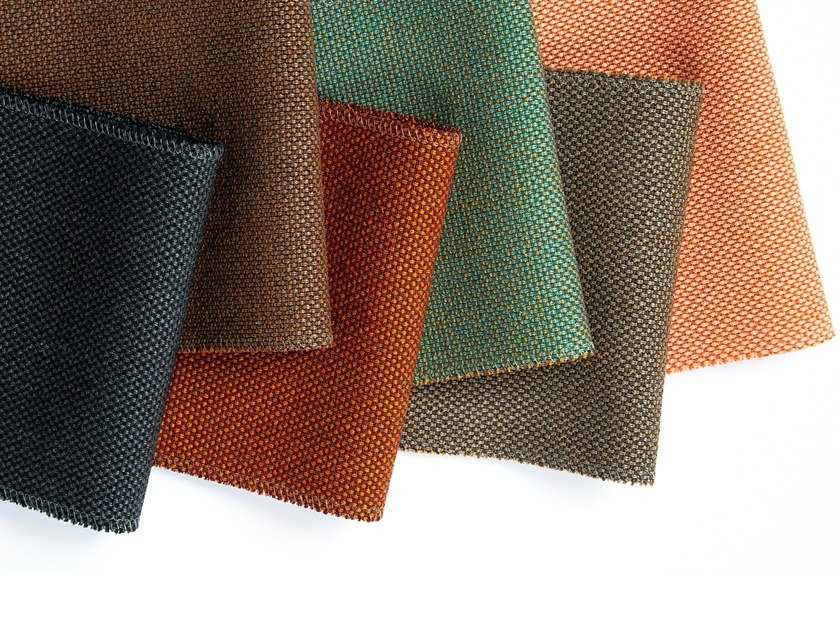 Richly textured woollen upholstery fabric