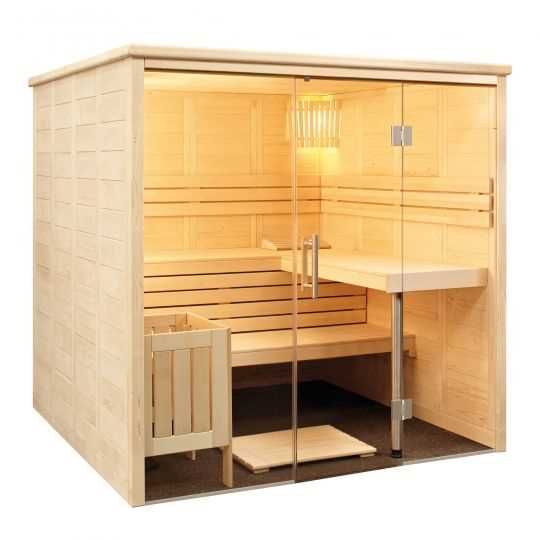 Indoor and outdoor saunas
