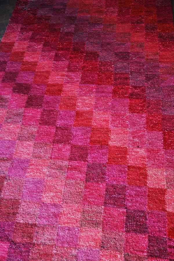 Carpet bright pink / hand made carpet