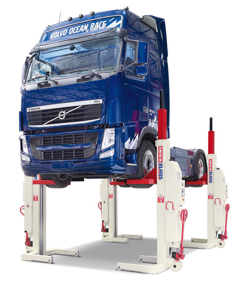 Lkw-Hebebühnen mit Radhalter