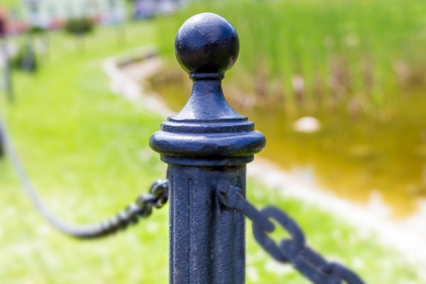 woven iron street bollards