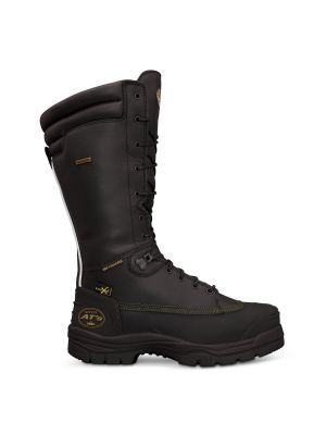 350mm Black laced Miner Boot