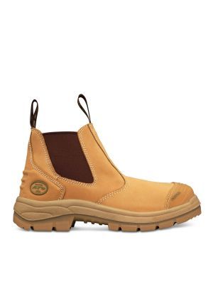 Wheat colored elastic turtleneck Boots
