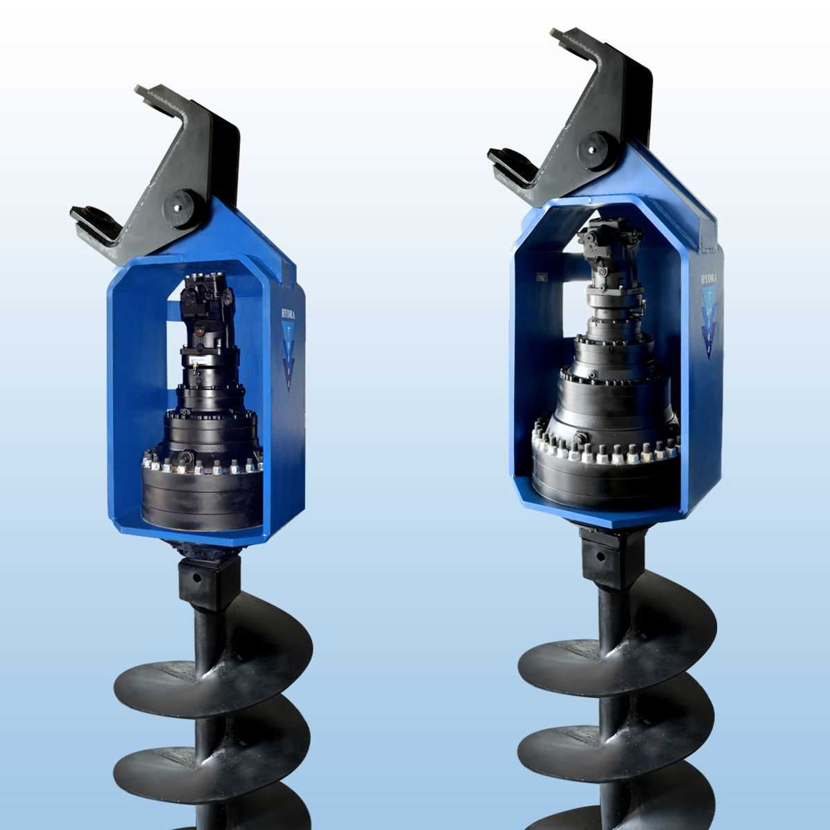 Excavator drill attachment