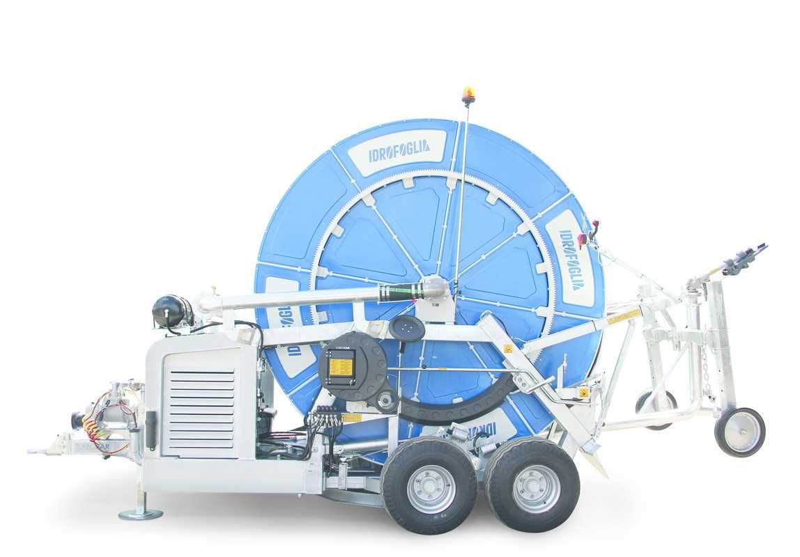 Schlauchrollenmaschinen Turbrocar für die Bewässerungsserie „Combo“ mit integrierter Motorpumpe