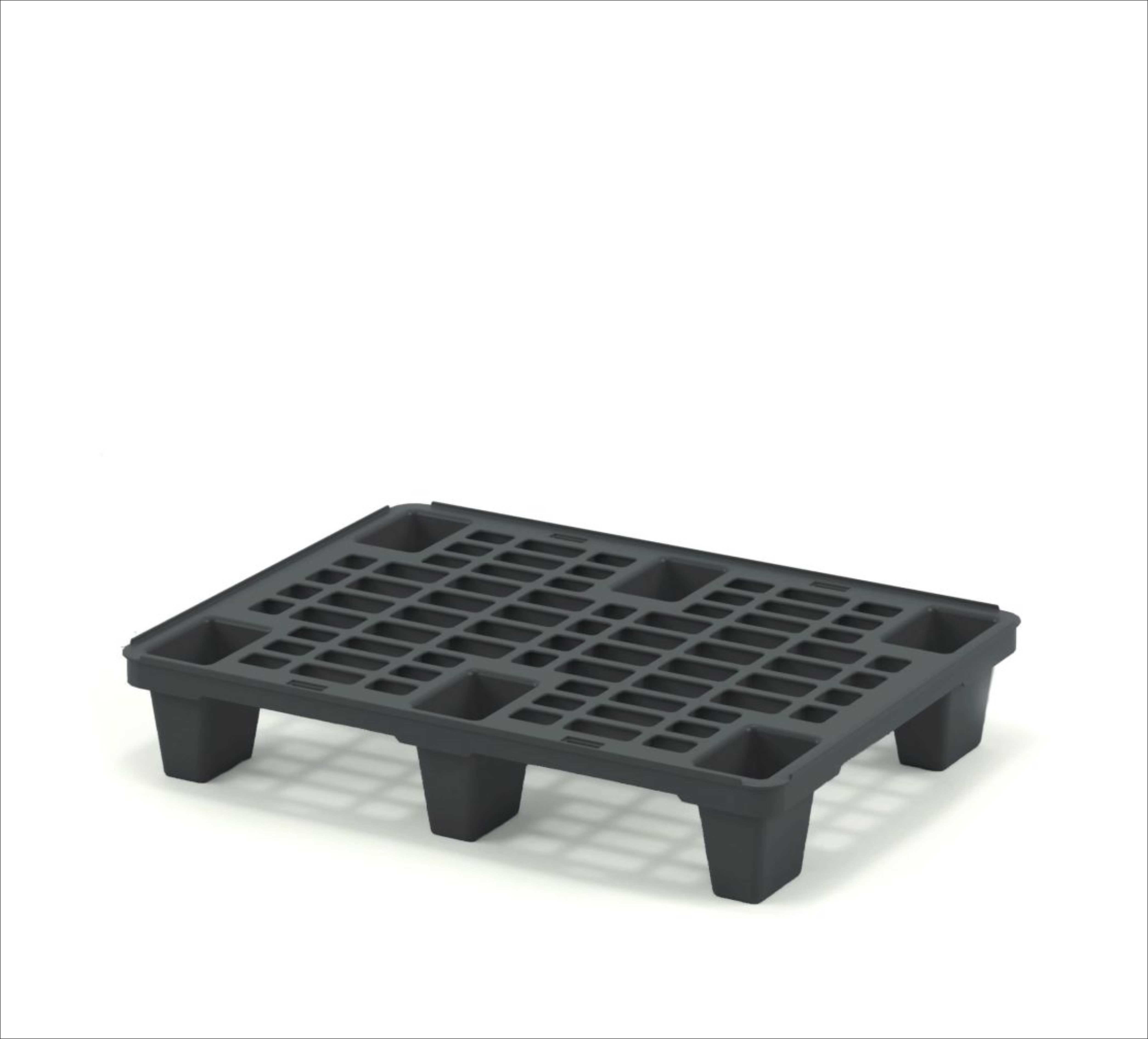 Light perforated plastic pallet  with legs