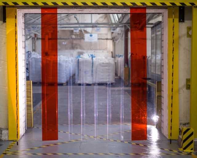Strip curtains for hall partitions
