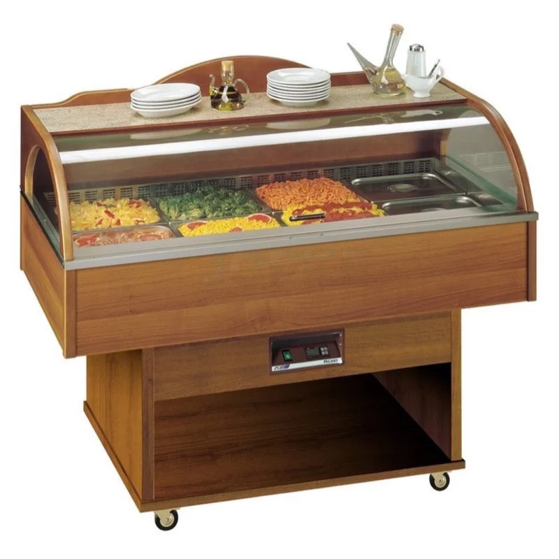 refrigerated food presentation display cases