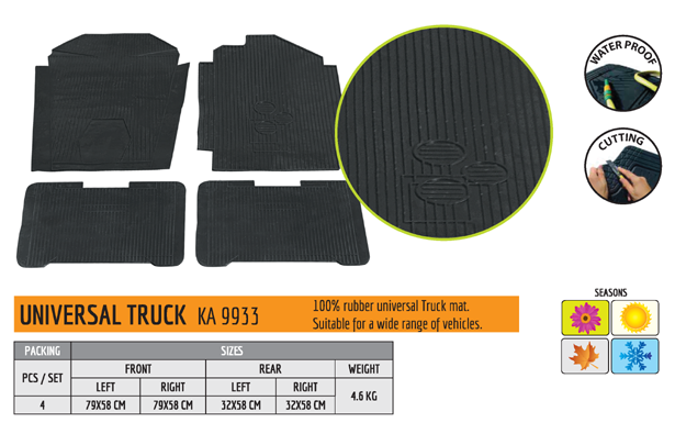 UNIVERSAL TRUCK floor  rubber  mats