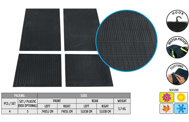 Universal car floor  rubber  mats