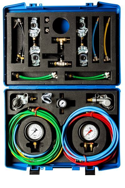Testing technology for compressed air brake systems