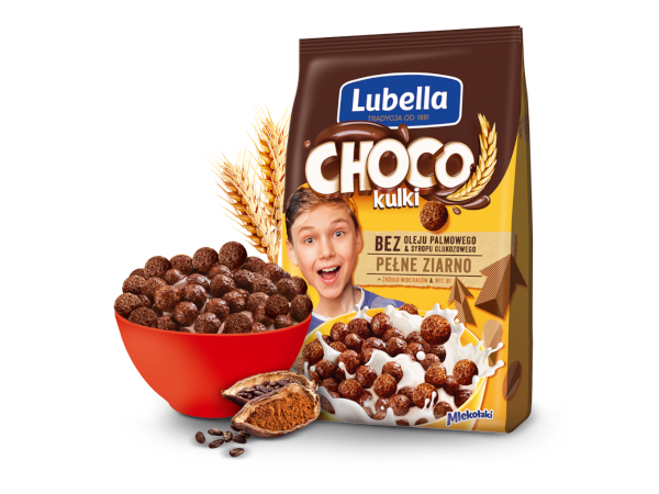 Chocolate flavoured cereal balls