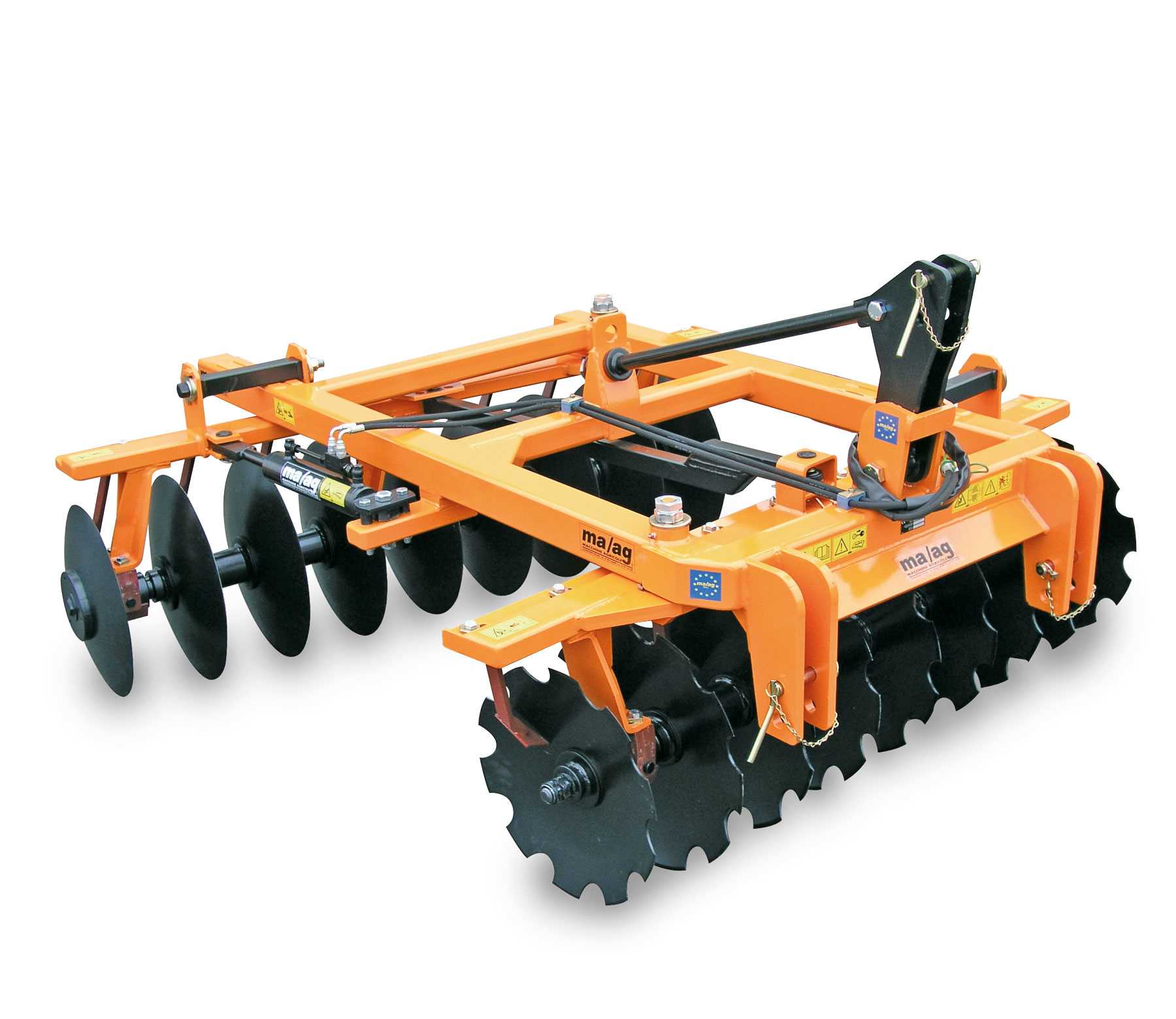 Disc harrows with “V” sections